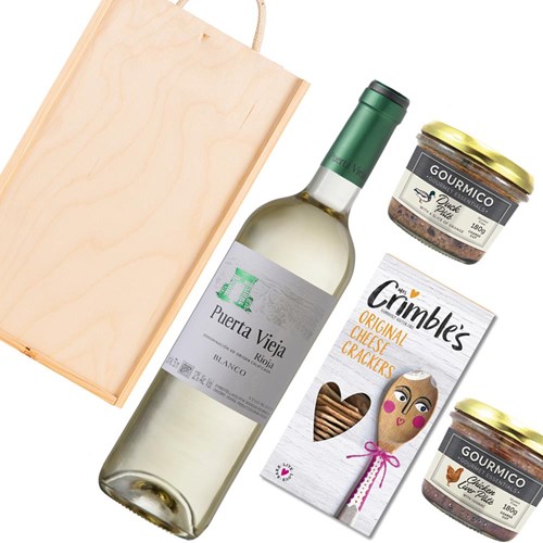 Puerta Vieja Rioja Blanco 75cl White Wine And Pate Gift Box